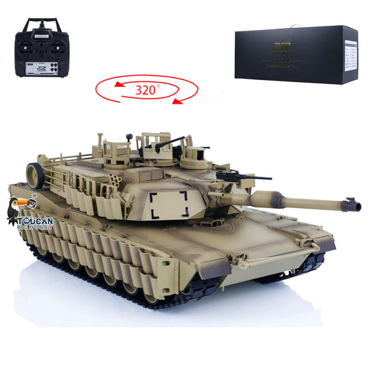 TOUCAN RC HOBBY Tongde 1/16 Abrams M1A2 RC Infrared Battle Tank SEP TUSK II Remote Controlled Electric Panzer Model 320 BB Unit Barrel Recoil System