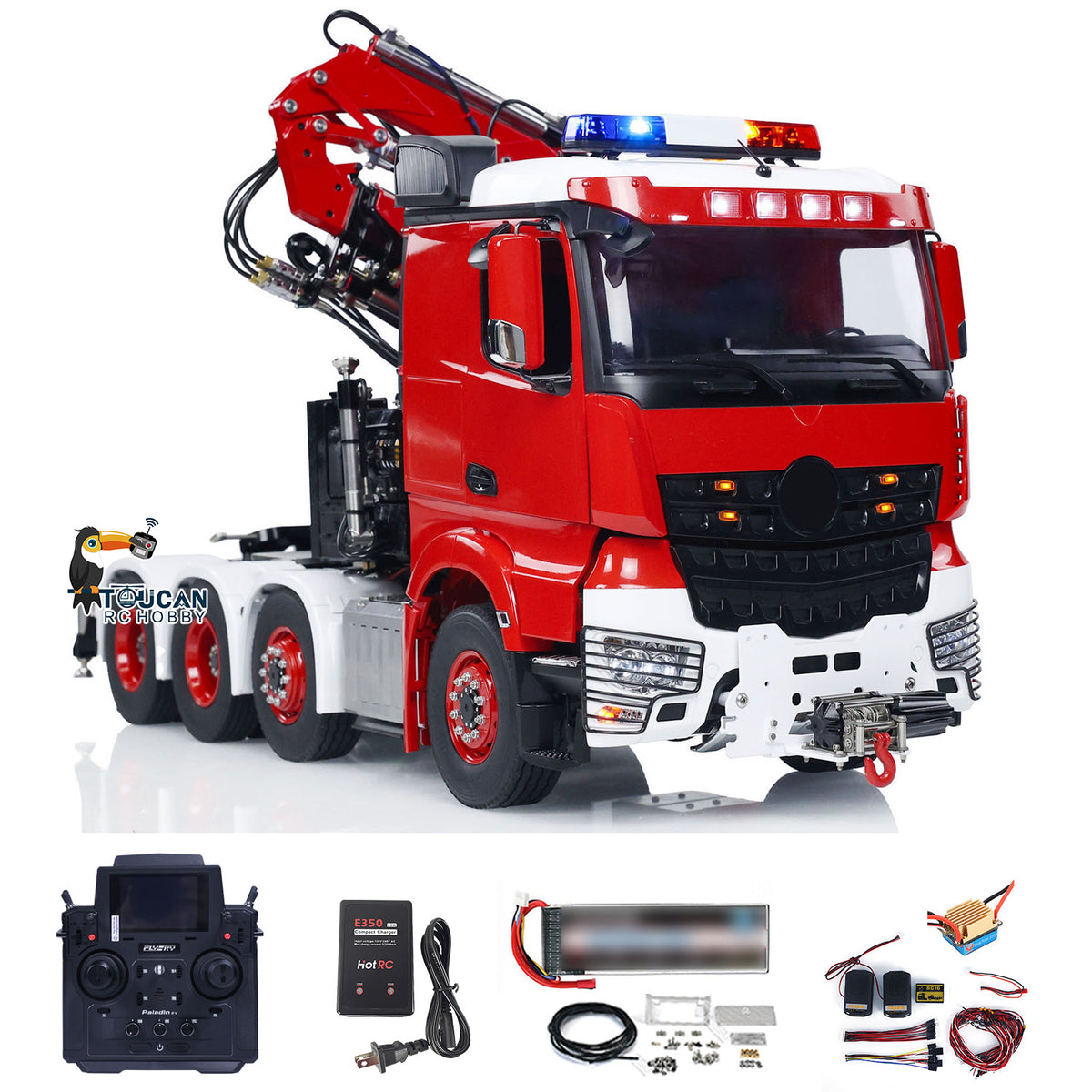 TOUCAN RC HOBBY LESU 8x8 1/14 RC Hydraulic Crane Tractor Truck Fly Jib Remote Control Cars Model