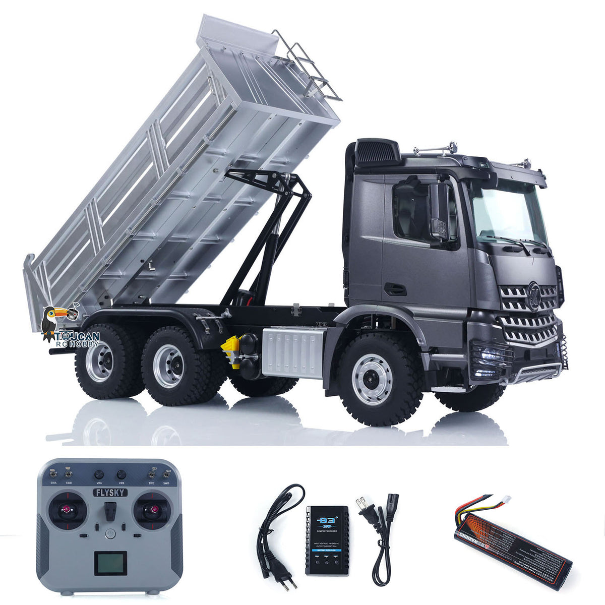 TOUCAN RC HOBBY Kabolite Fast Free Shipping 2.4G RC Electric Lifting Dumper 5702 Model 1:14 6*6 Remote Control Tipper Lifting Rod Vehicle Sound Light Motor RTR Car