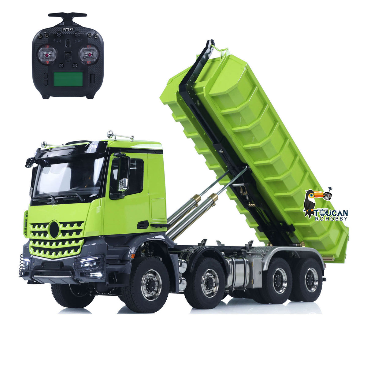 TOUCAN RC HOBBY LXY 1/14 8x8 Metal Hydraulic RC Dumper Tipper Car Radio Control Full Dump Trucks with Standard Bucket Hobby Model DIY PNP