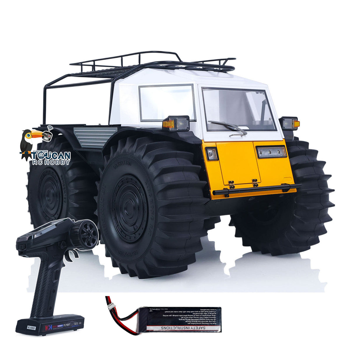 TOUCAN RC HOBBY 1/10 Scale All-terrain RC Off-road Vehicle Amphibious Climbing Car KIT/RTR D-E077 Painted Light Sound System