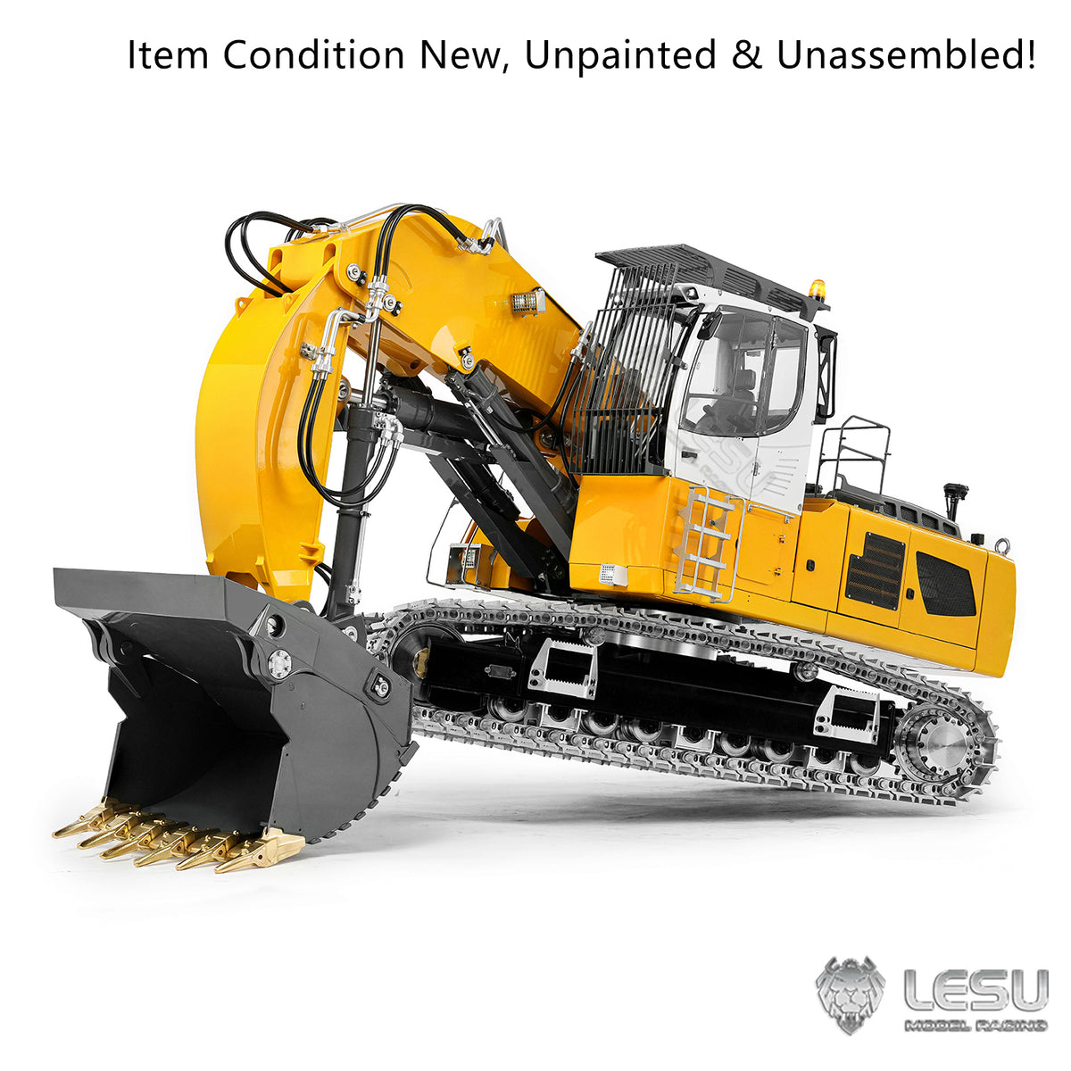 TOUCAN RC HOBBY LESU LR956 1/14 Metal RC Hydraulic Front Shovel Excavator B0031 Dual Pumps KIT Digger with 7CH Valve Light System Simulated GPS