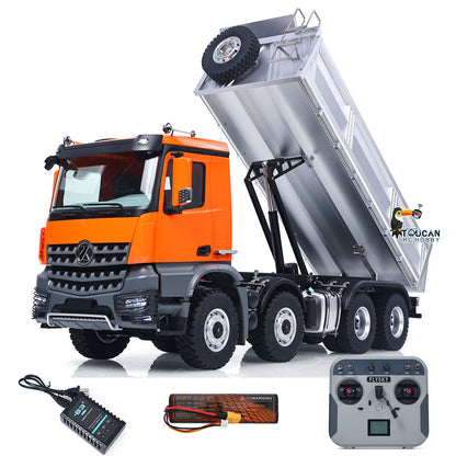 TOUCAN RC HOBBY US Stock Kabolite 1/14 Electric RC Dump Truck K5703 8X8 Remote Control Tipper Model 2Speed Transmission Lights Sounds Battery Charger