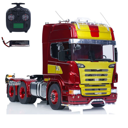 TOUCAN RC HOBBY LESU 1/14 6x6 RC Sattelzugmaschine Metallchassis ferngesteuerte Autos Licht Sound