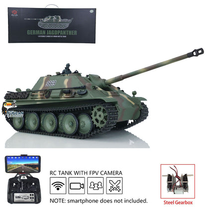 TOUCAN RC HOBBY Heng Long 1/16 TK7.0 Plastic German Jadpanther 3869 RTR RC Tank FPV Infrared Combat BB Unit Smoke Steel Gearbox Metal Barrel