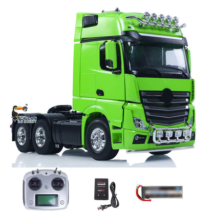 TOUCAN RC HOBBY HHRC 1/14 6*4 RC Tractor Truck 3363 Remote Control Lorry Car Model 540 Brushed Motor 60A ESC Openable Door Flysky I6S Radio RTR