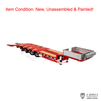 TOUCAN RC HOBBY LESU Metal 1/14 RC Trailer A0054 Hydraulic Lifting Tailboard 4 Axles Steering Available for DIY RC Tractor Truck Lorry Car Model