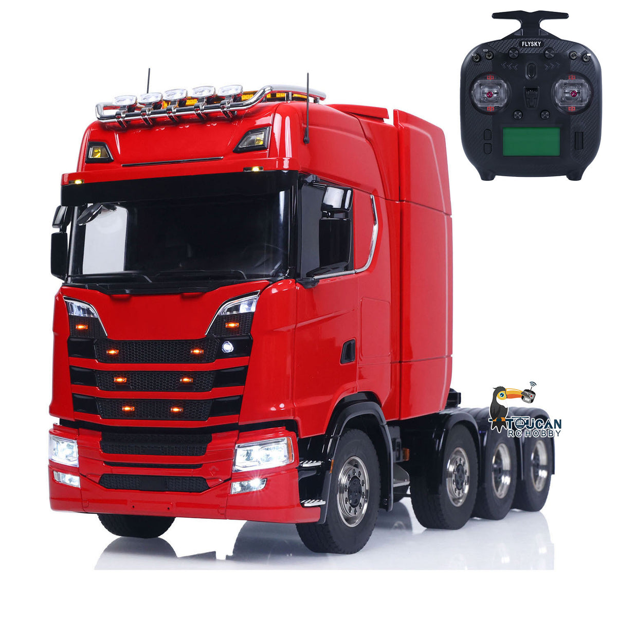 TOUCAN RC HOBBY LXY SC 770S 1/14 8*8 Radio Control Tractor Truck Wheel Side Reduction Axles Three Speed Transmission Hobbywing 1060 ESC 35T Motor