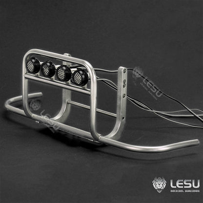 TOUCAN RC HOBBY Metall-Frontstoßstange LED-Licht für 1/14 LESU 700 Zugmaschine LKW DIY Auto Simulationsfahrzeug Hobby Modell DIY Teile