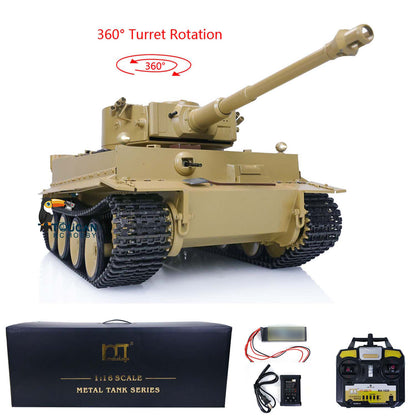 TOUCAN RC HOBBY Mato Painted Metal 1/16 RC Tank German Tiger I Remote Control Military Armor Model BB Shooting RTR 1220 Kits