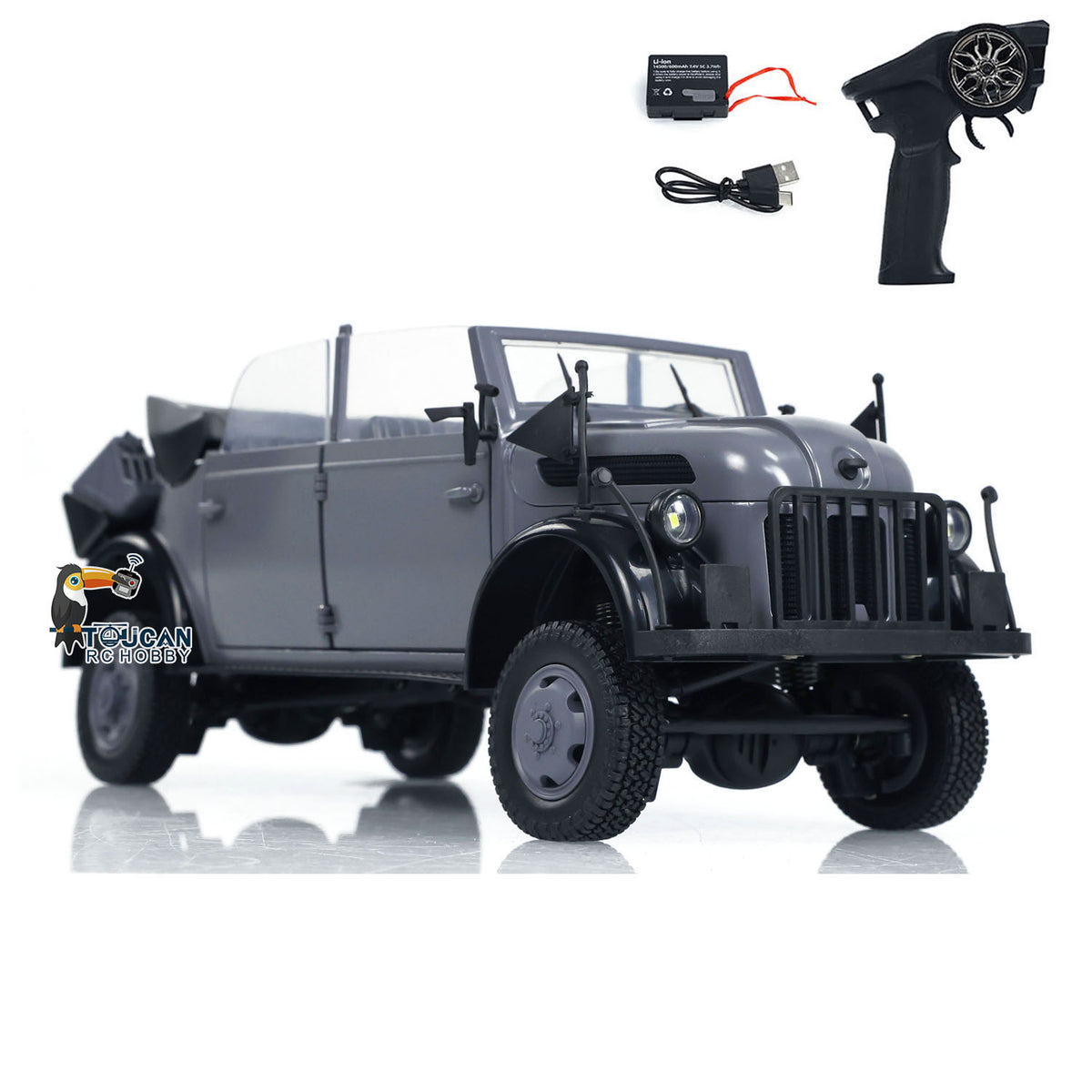 TOUCAN RC HOBBY 1/18 Heng Guan4-51 4x4 RC Command Vehicles 4WD Radio Control Off-road Car Model UPgraded Version Sound Light Smoke Unit ESC Servo Motor