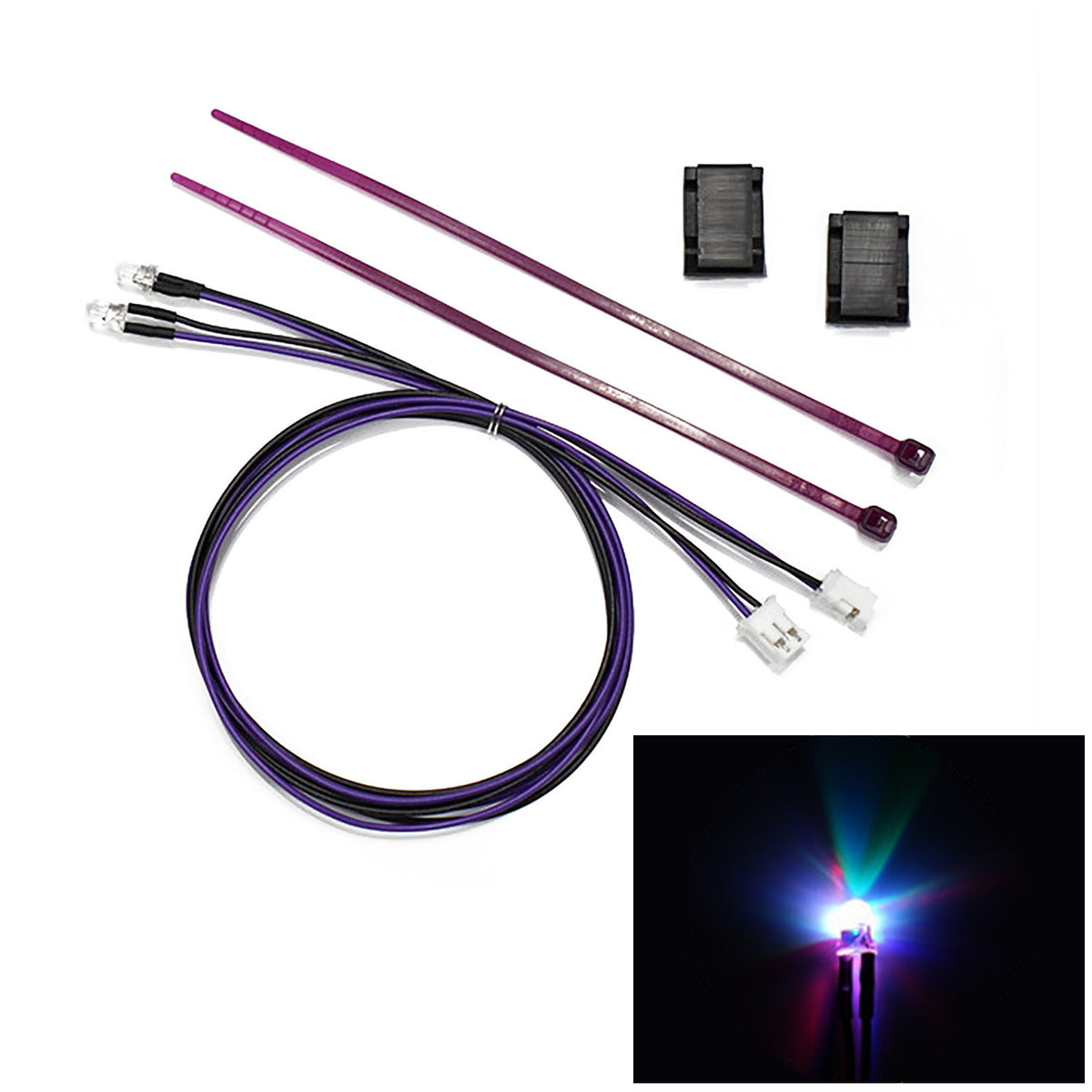TOUCAN RC HOBBY 3mm Plastic LED Light Warning Lamp Bead 2.3V-3V for DIY 1/14 RC Tractor Truck Loader Crawler Off Road Car Model Part