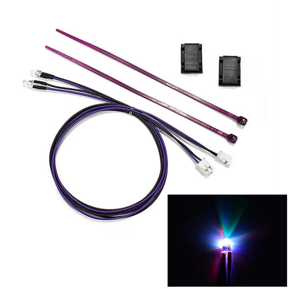 TOUCAN RC HOBBY 3mm Plastic LED Light Warning Lamp Bead 2.3V-3V for DIY 1/14 RC Tractor Truck Loader Crawler Off Road Car Model Part