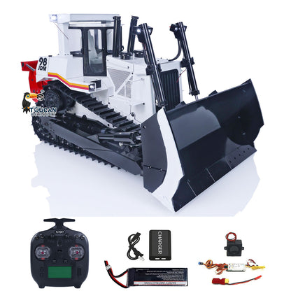 TOUCAN RC HOBBY JDModel DXR2 1/14 Metal RC Hydraulic Bulldozer Remote Controlled Earth Moving Machine Model JDM-201 New Sound System Light ST8 Remote Controller Motor