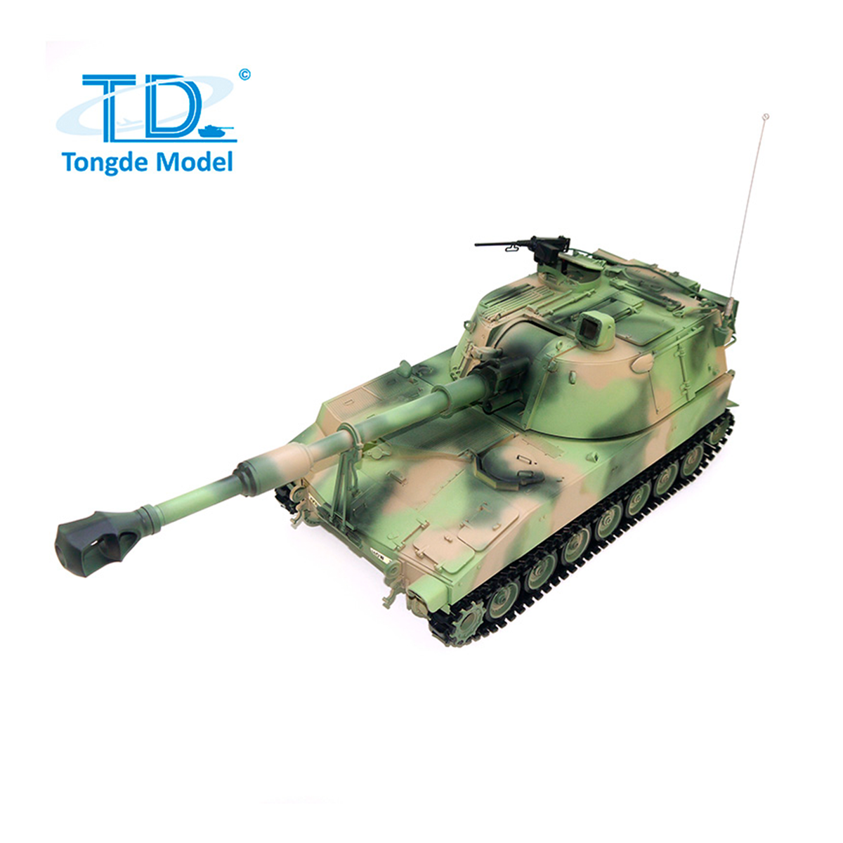 TOUCAN RC HOBBY Tongde Model 1/16 M109A2 RC Tank RTR Self-propelled Howitzer Sound Light Metal Wheels Smoke BB Unit Barrel Recoil System