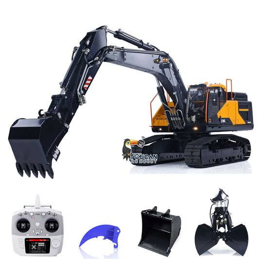 TOUCAN RC HOBBY MTModel Metal 1/14 2 Arms Remote Control Hydraulic Excavator EC380 RC Diggers Assembled and Painted Vehicle Car Model Heavy Machine