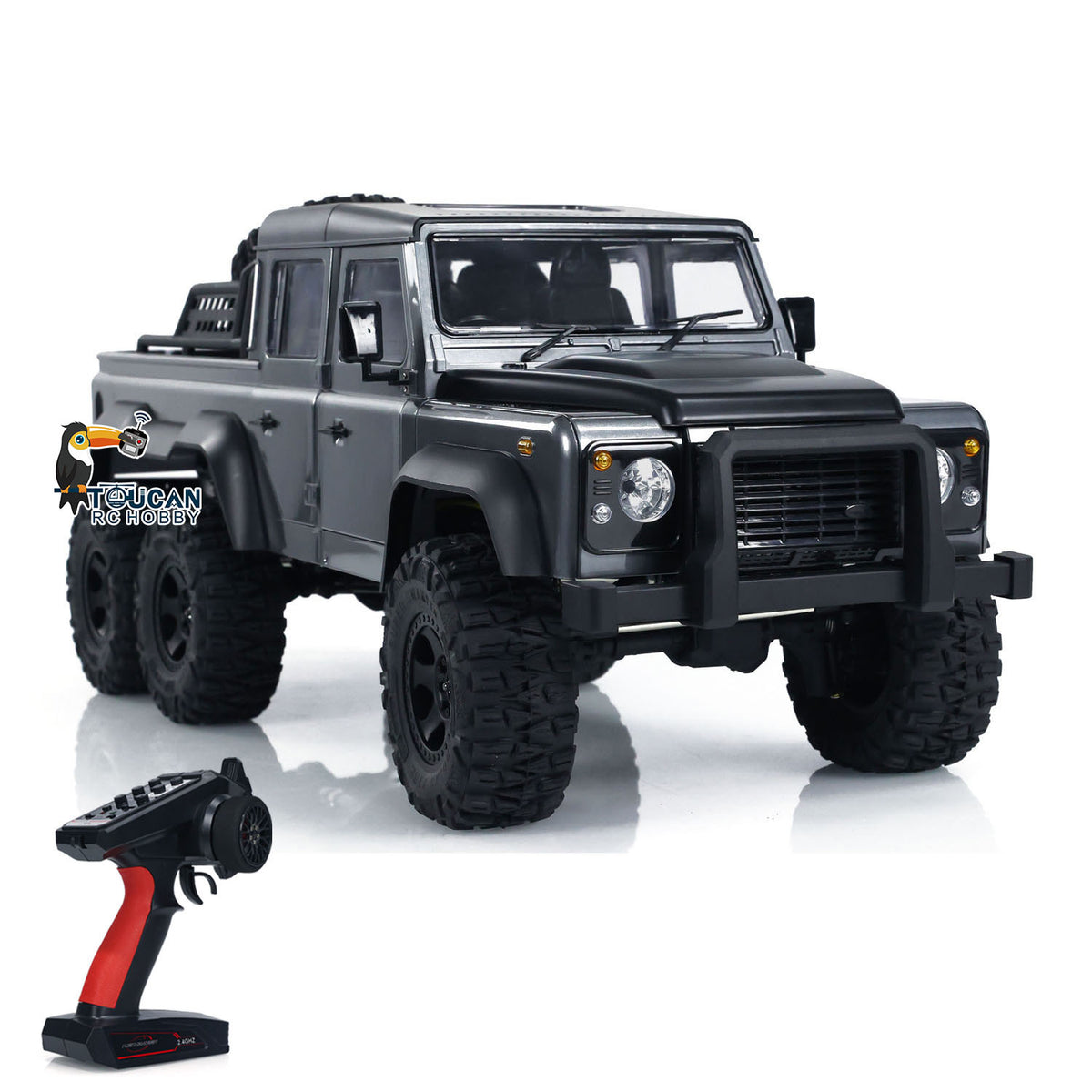 TOUCAN RC HOBBY Aoxing 1/10 Scale 6WD RC Pick-up Rock Crawler Off-Road Truck Lights Sounds 2 Speeds PNP Version Painted Assembled Hobby Model