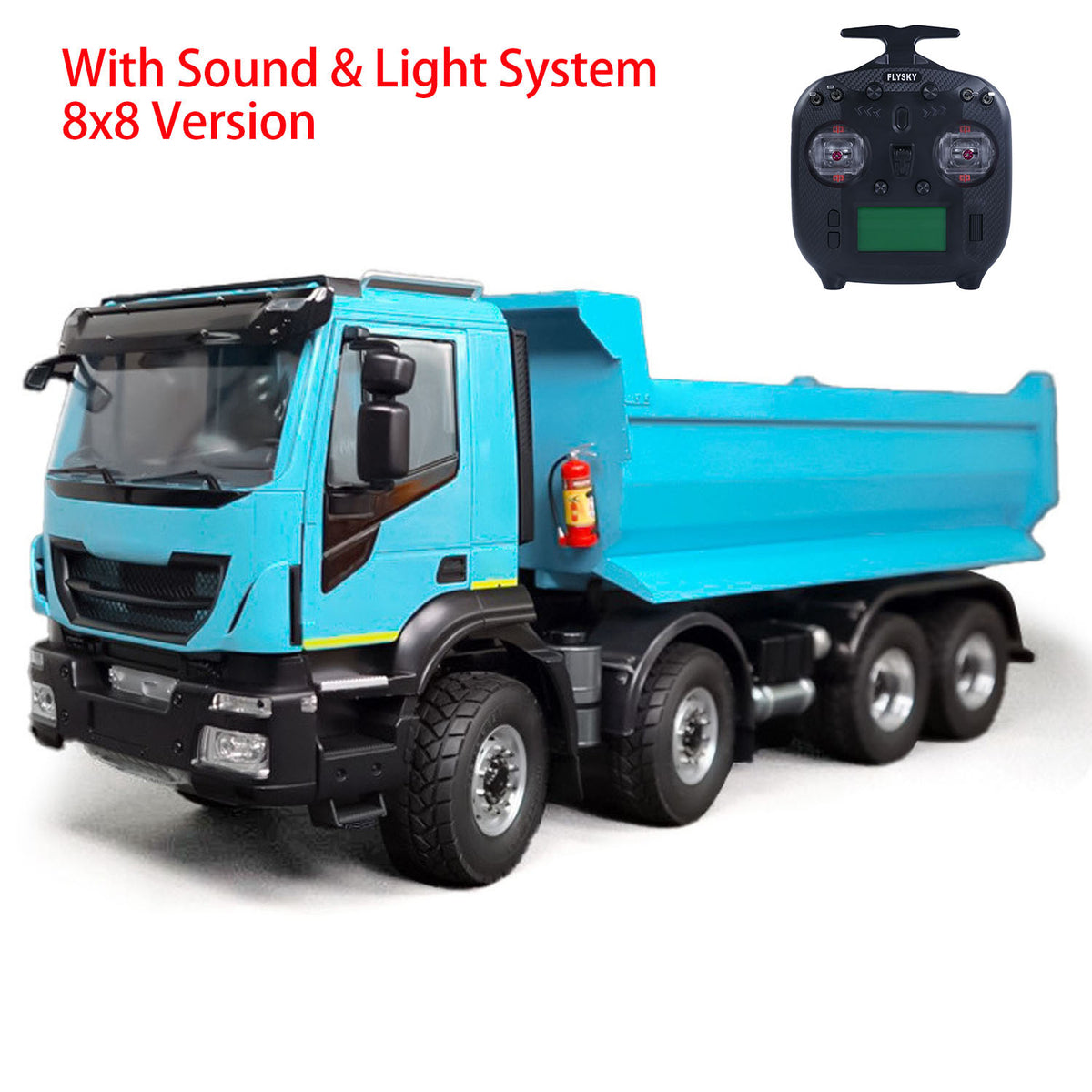 TOUCAN RC HOBBY MODO 1:14 8x8 RC Hydraulic Equipment Radio Control Tipper Car 2-speed Dump Truck DIY Model Sound Light ST8 LED Light Sound