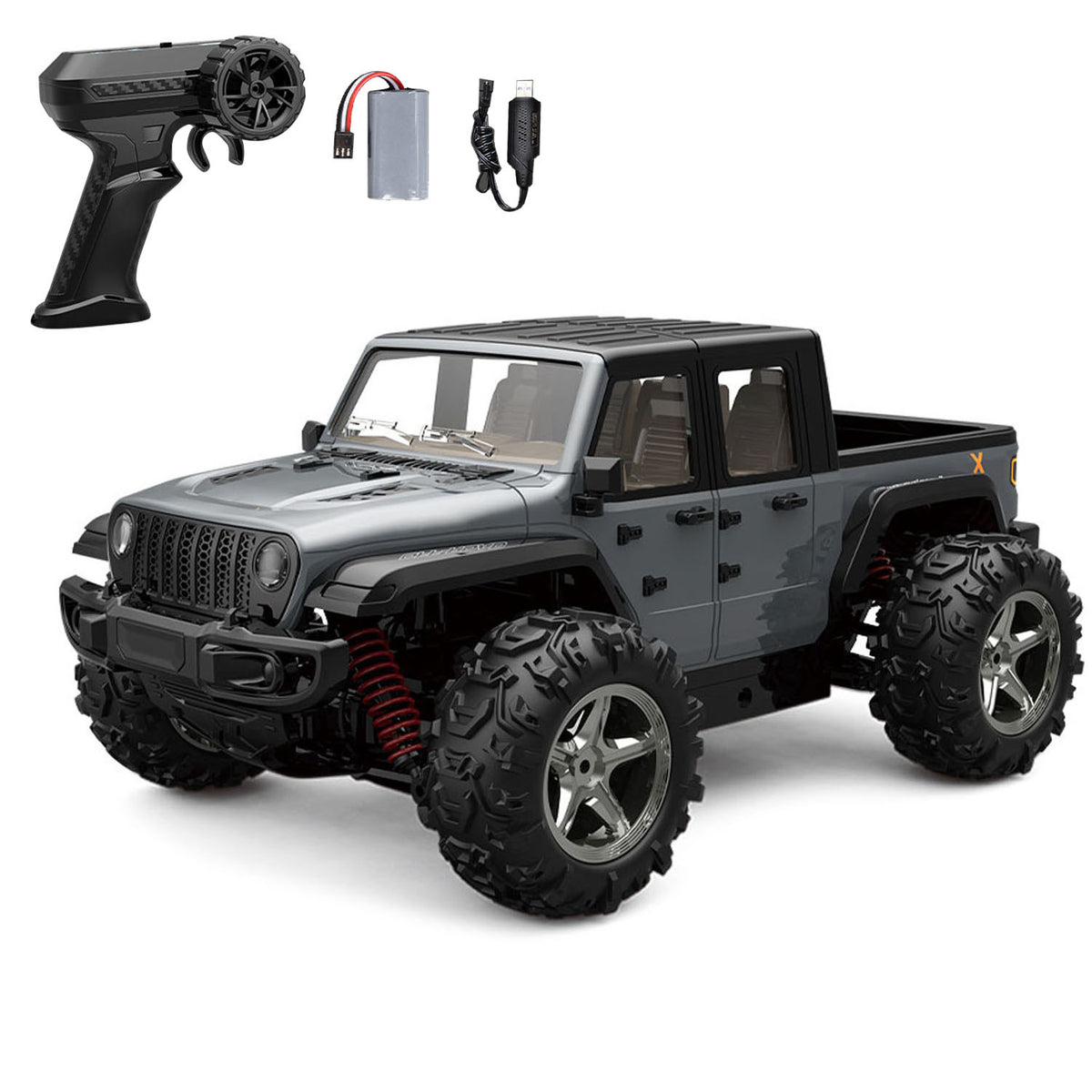 TOUCAN RC HOBBY JJRC 1/20 RC High Speed Pickup Truck C8819 4WD 2.4G Remote Control Off Road Vehicle Lifting Wheel LED Lights Motor Ready to Run Car
