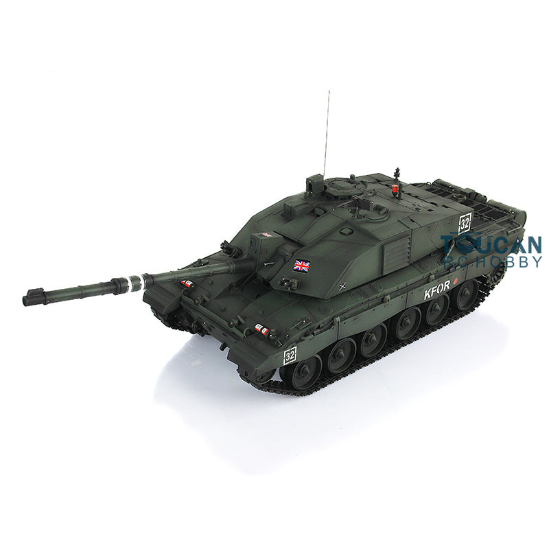 TOUCAN RC HOBBY Heng Long 1/16 TK7.0 Professional British Challenger II 3908 RTR RC Tank 360 Degrees Turret IR BB Smoke Metal Sprockets Idlers Road Wheels Single Rubber Tracks
