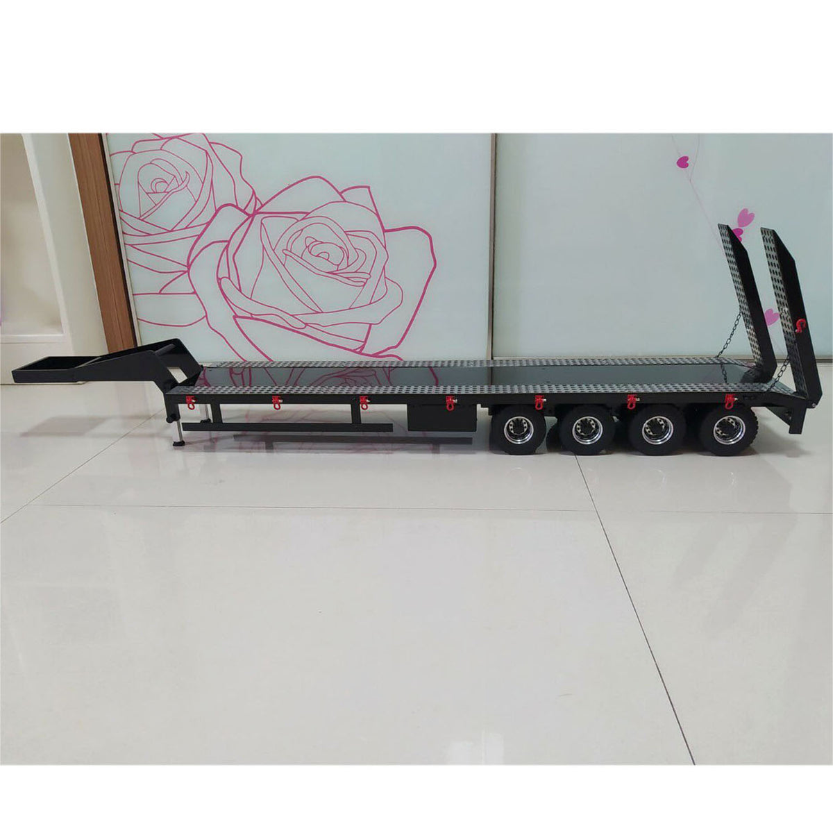 TOUCAN RC HOBBY 1/14 Metal 4 Axles Semi-trailer Trailer for RC Tractor Truck Remote Controlled Simulation Car Electric Machine Painted Assembled