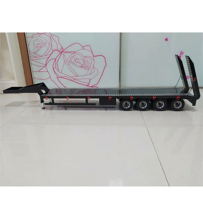 TOUCAN RC HOBBY 1/14 Metal 4 Axles Semi-trailer Trailer for RC Tractor Truck Remote Controlled Simulation Car Electric Machine Painted Assembled
