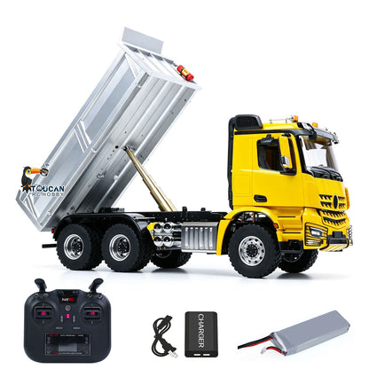 TOUCAN RC HOBBY MODO 6X6 Metal Chassis 3348 RC Hydraulic Dumper 1/14 Radio Controlled Tipper NO Lock Light Sound Radio Battery Construction Truck RTR