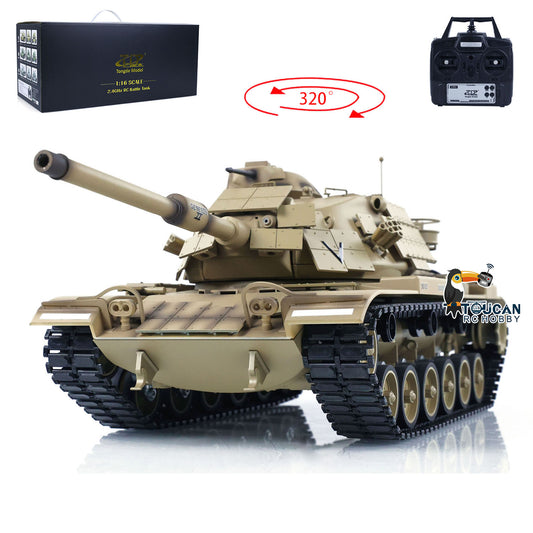 TOUCAN RC HOBBY Tongde 1/16 RC Battle Tank M60A1 ERA USA Remote Control Armored Vehicle BB Infrared Battle RTR 320 Degrees Model