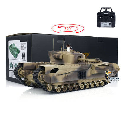 TOUCAN RC HOBBY 1/16 Military RC Battle Tank Churchill Mk.VII Metal Tracks Tongde Electric Tanks Painted Assembled Barrel Recoil Smoke Unit