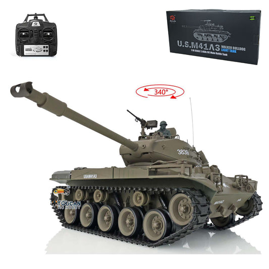TOUCAN RC HOBBY US-Lager 2,4 GHz Heng Long 1/16 Maßstab 7.0 Kunststoff Walker Bulldog RTR RC Panzer Fernsteuerung Militär-Modell 3839 Infrarot-Kampf