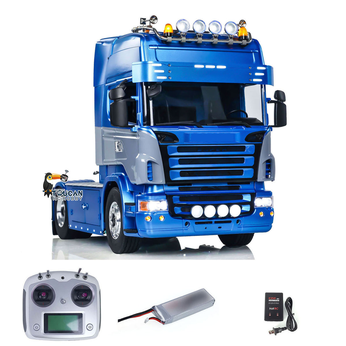 TOUCAN RC HOBBY LESU RC Tractor Truck 4X4 1/14 RTR Radio Control Vehicle Sound Light Smoke