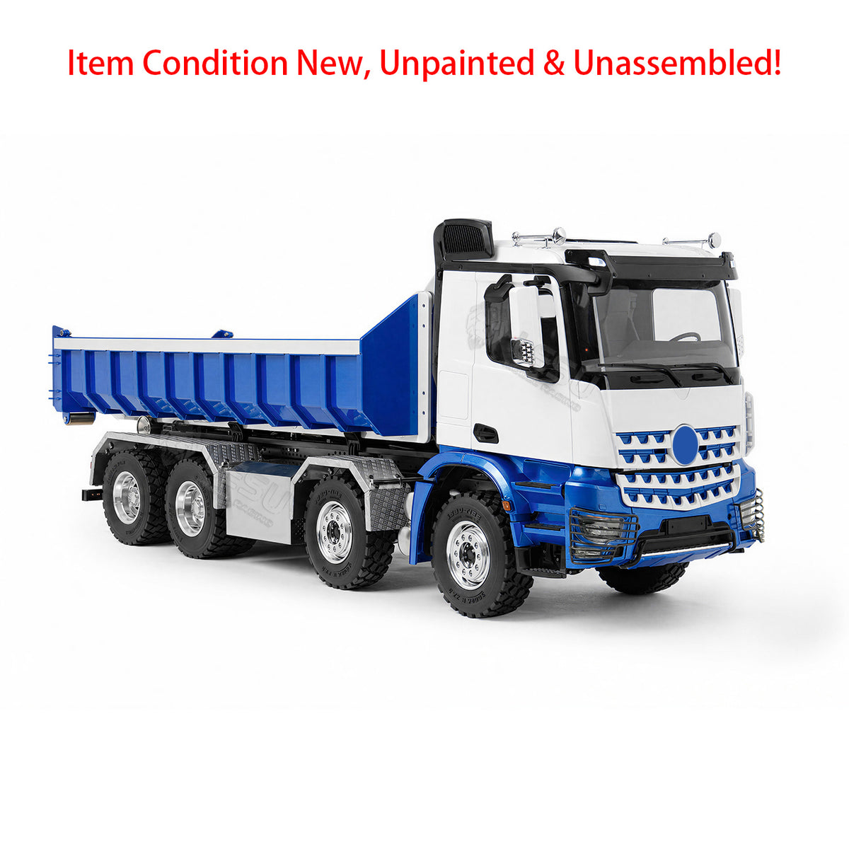TOUCAN RC HOBBY LESU Z0088 1/14 8x8 Metal Roll Off RC Hydraulic Dump Truck with Folding Hook Lift 3 Speed Transmission Differential Lock Sound Light