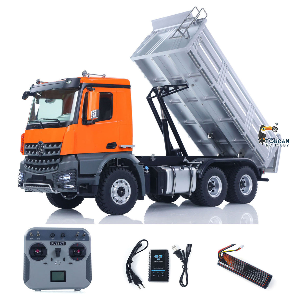 TOUCAN RC HOBBY Kabolite US Stock 1/14 2.4G Remote Control Electric Lifting Dumper 5702 Model 6*6 Tipper Vehicle 2Speed Sound Light Motor RTR Car Adults