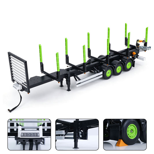 TOUCAN RC HOBBY HHRC 3Axles 1/14 Timber Trailer for Remote Control Logging Truck DIY 1/14 RC TAMIYA Tractor Model