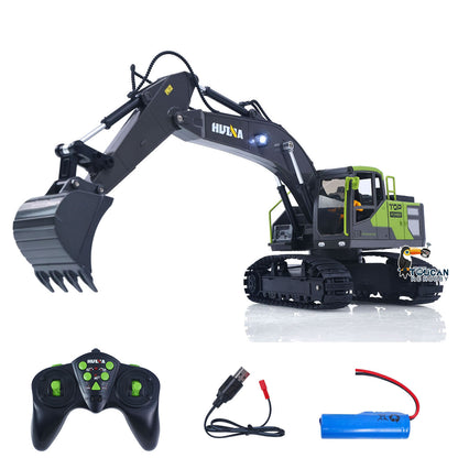 TOUCAN RC HOBBY US-Lager RTR HUINA 1/18 Elektrischer RC-Bagger 1661 ferngesteuerter Bagger Fertigmodell Batterie Lichteffekte Metallschaufel kein Sound