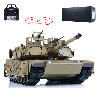TOUCAN RC HOBBY Tongde 1/16 Abrams M1A2 RC Infrared Battle Tank SEP TUSK II Remote Controlled Electric Panzer Model 320 BB Unit Barrel Recoil System