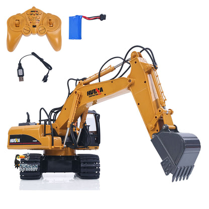 TOUCAN RC HOBBY HUINA 1/14 RC Electric Excavator 1535 Remote Control Digger 15CH 2.4G Radio Finished Model Battery Sound Light Effects