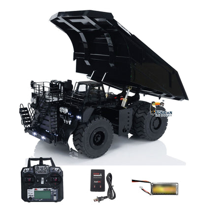 TOUCAN RC HOBBY  793D 1/20 Metal Hydraulic Dump Truck Model 2Speed Transmission 4 Wheel Spring Suspension Lights 21KG Heavyweight No Sound System