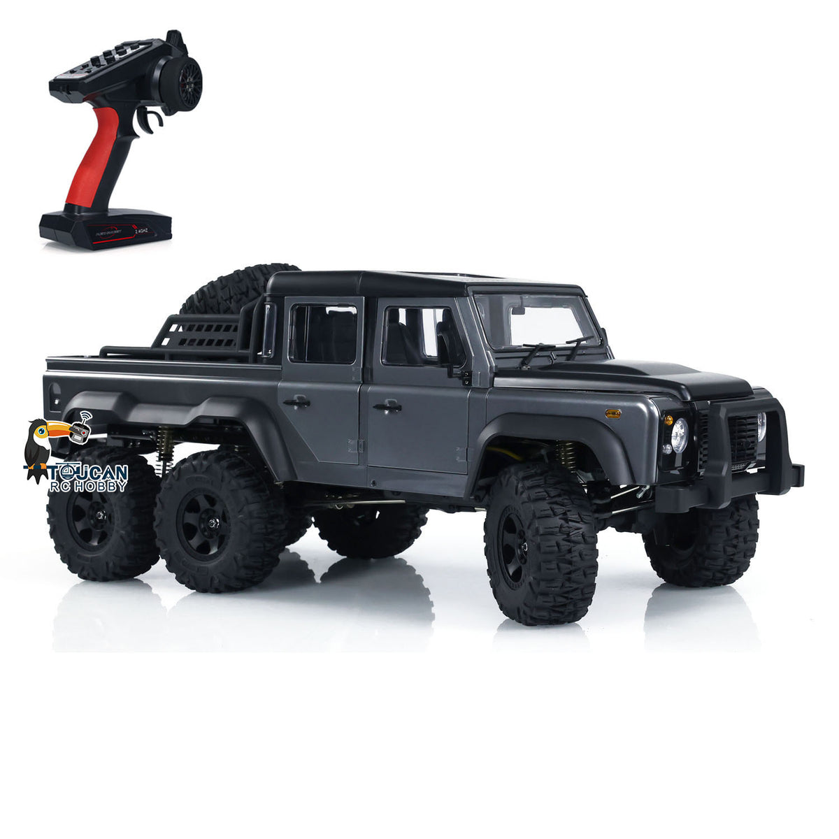 TOUCAN RC HOBBY Aoxing 1/10 Scale 6WD RC Pick-up Rock Crawler Off-Road Truck Lights Sounds 2 Speeds PNP Version Painted Assembled Hobby Model