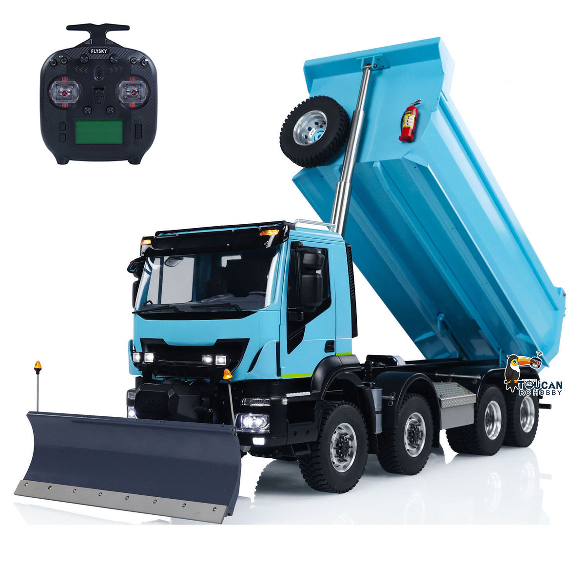 TOUCAN RC HOBBY MODO 1:14 8x8 RC Hydraulic Equipment Radio Control Tipper Car 2-speed Dump Truck DIY Model Sound Light ST8 LED Light Sound