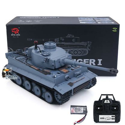 TOUCAN RC HOBBY Heng Long 1/16 TK7.0 Plastic German Tiger I Panther RTR RC Tank 3818/3819 360 Degrees Turret Infrared Combat BB Sounds Lights Smoke Model