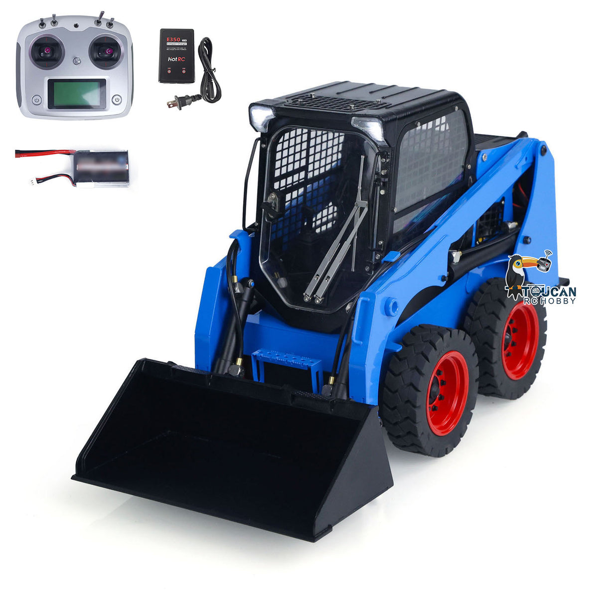 TOUCAN RC HOBBY LXY SM450 1/14 Metal RC Hydraulic RTR Wheel Loader FlySky I6S Controller Light Sound System for Construction Model Enthusiast Outdoor