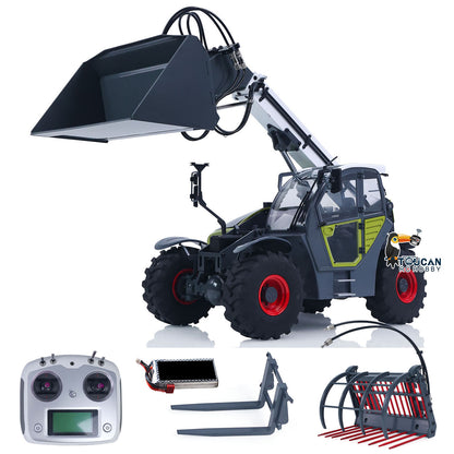JDM-128 1/14 Metal RC Forklift Multifunctional Telescopic Hydraulic Construction Vehicles