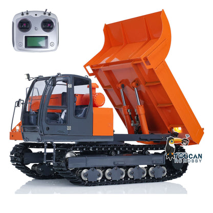 TOUCAN RC HOBBY JZModel Metal 1/12 EG110R RC Hydraulic Tracked Truck Painted and Assembled Vehicles FlySky I6S Radio Control Dumper Car Model