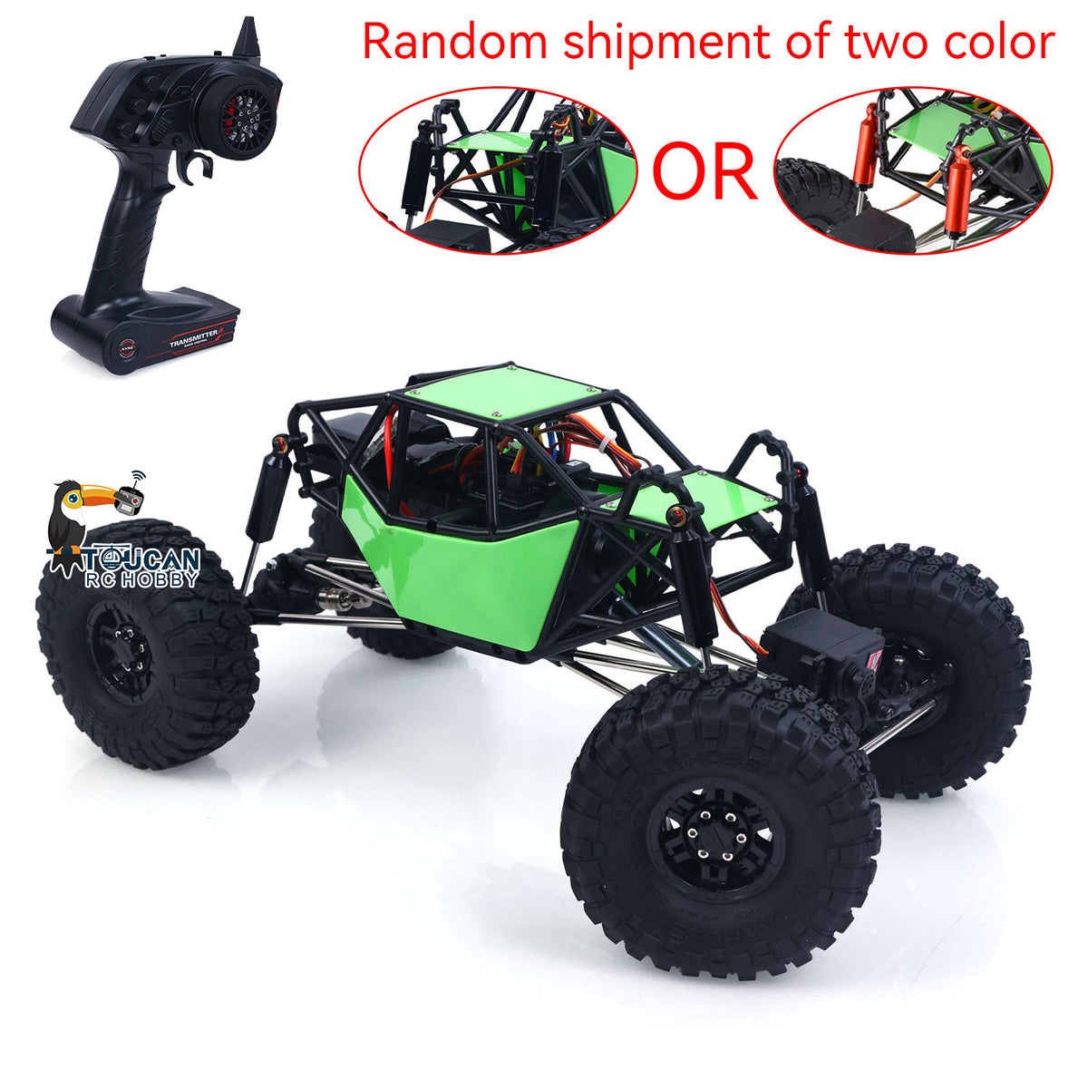 TOUCAN RC HOBBY Aoxing RTR 8504 RC 1/10 Electric RC Off-road Vehicle 4X4 Remote Control Rock Crawler Metal Shock Absorber Drive Shaft 540 Brushed Motor