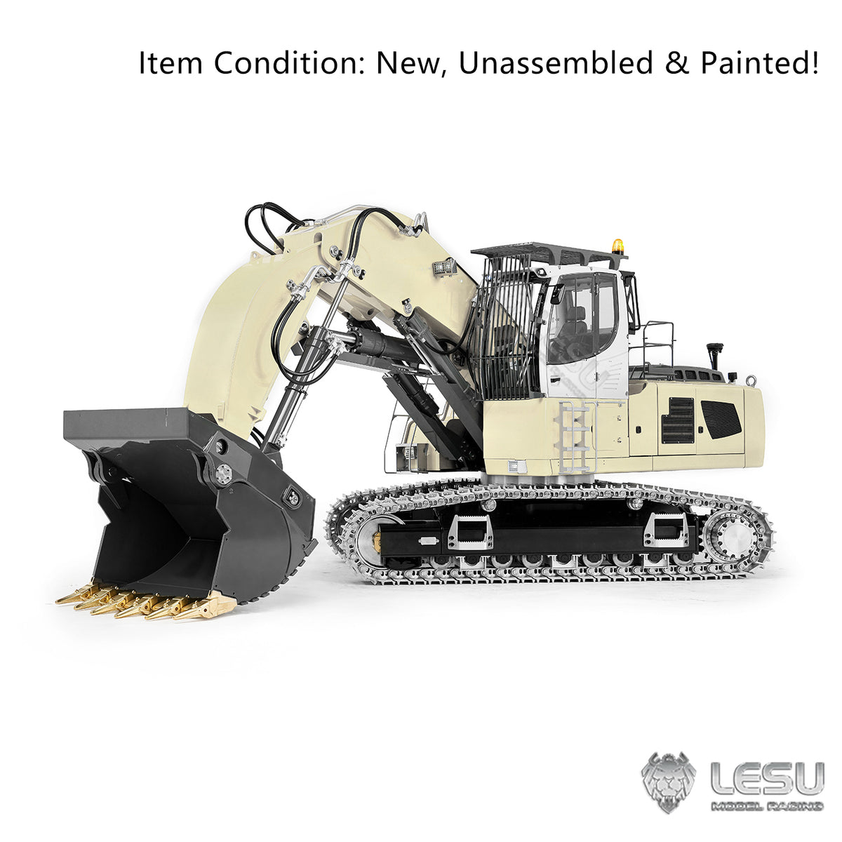 TOUCAN RC HOBBY LESU LR956 1/14 Metal RC Hydraulic Front Shovel Excavator B0031 Dual Pumps KIT Digger with 7CH Valve Light System Simulated GPS
