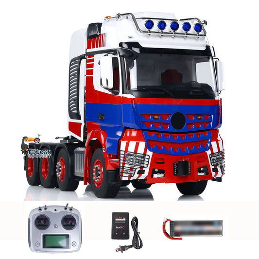 TOUCAN RC HOBBY LESU 1/14 8x8 RC Tractor Truck Radio Control Cars Metal Chassis Smoke Unit Sound
