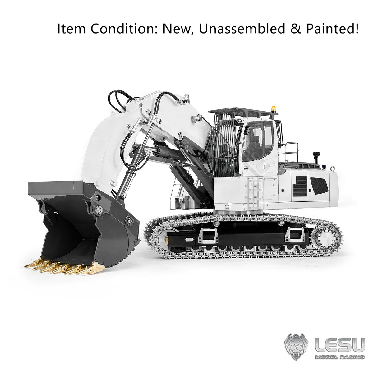 TOUCAN RC HOBBY LESU LR956 1/14 Metal RC Hydraulic Front Shovel Excavator B0031 Dual Pumps KIT Digger with 7CH Valve Light System Simulated GPS