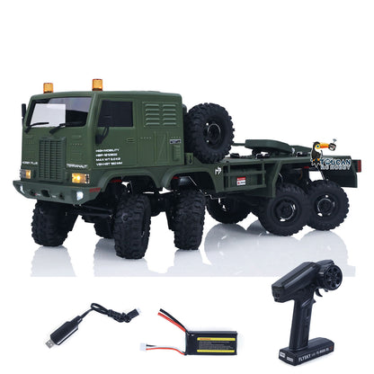 TOUCAN RC HOBBY Hobby Plus 1/18 Remote Control Military Truck 8X8 All Wheel Steering Electric RC Off Road Vehicle Model 2Speed Gearbox RTR Metal Chassis