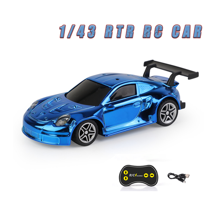TOUCAN RC HOBBY HT Modell 1/43 RC-Rennwagen ferngesteuertes Elektrofahrzeug LED-Lichter RTR Ready-to-Run Mini für Kinder Erwachsene USB Typ-C